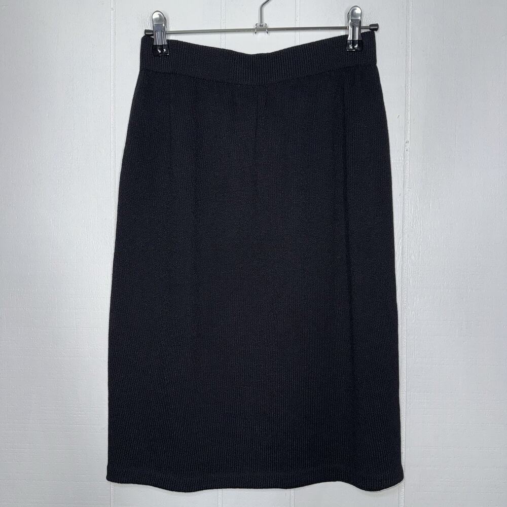 St John Basics Women’s Santana Knit Pencil Skirt Black Size 2